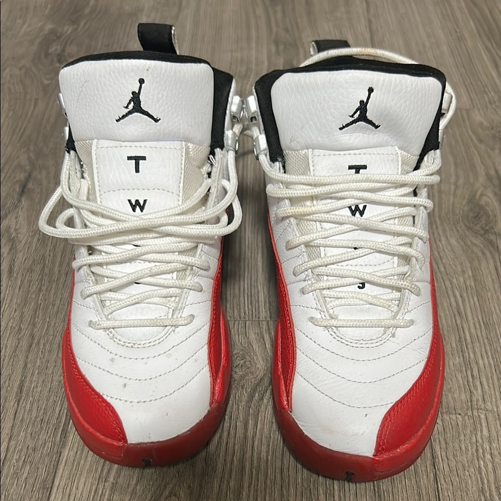 Nike Air Jordan White and Red Sneakers